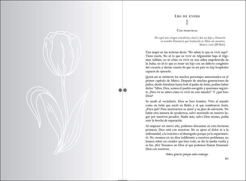 Un año con Dios: 365 devocionales del nuevo testamento para la mujer / A Year with God: 365 New Testament Devotionals for Women interior 5 (ISBN 9781644737972)
