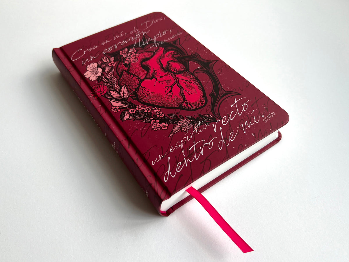 Biblia Reina Valera 1960 letra grande, tapa dura, tamaño manual corazón (rosada) / Spanish Bible RVR 1960. Handy Size, Large Print, Hardcover, Pink interior 3 (ISBN 9781644738900)
