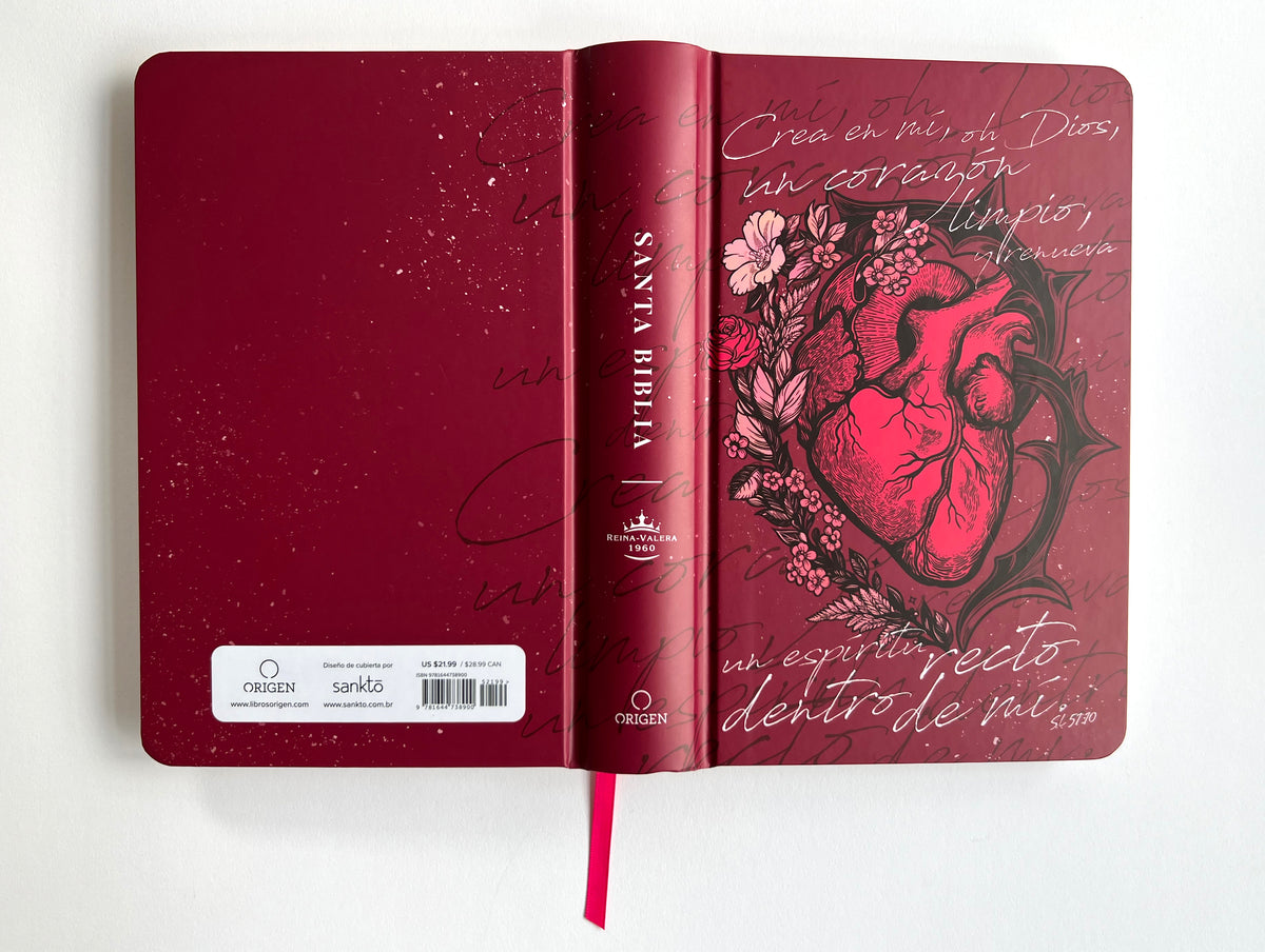 Biblia Reina Valera 1960 letra grande, tapa dura, tamaño manual corazón (rosada) / Spanish Bible RVR 1960. Handy Size, Large Print, Hardcover, Pink interior 4 (ISBN 9781644738900)