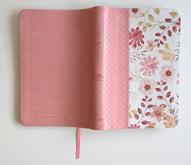 Biblia Reina Valera 1960 letra grande. Piel rosada con flores, tamaño manual / Spanish Bible RVR 1960 Large Print. Imitation Pink Leather With Flowers interior 4 (ISBN 9781644739679)