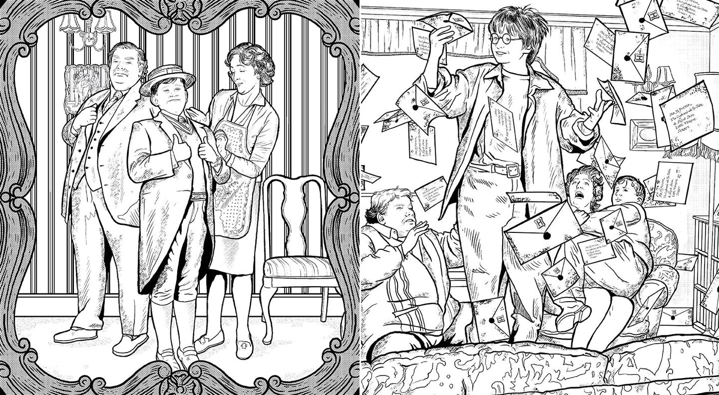 Harry Potter: Coloring Wizardry inside page 1