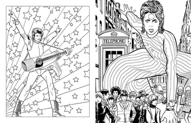Bowie: A Michael Allred Coloring Book inside page 1