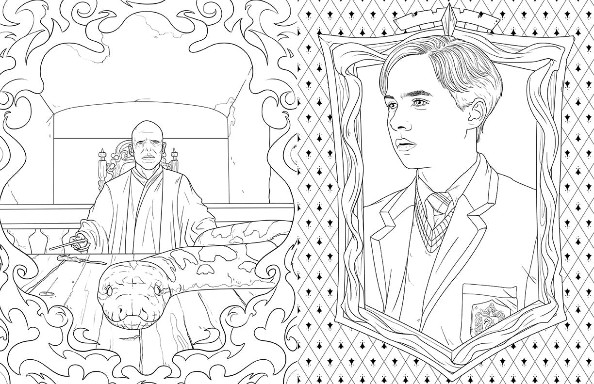 Harry Potter: Slytherin House Pride: The Official Coloring Book inside page 1