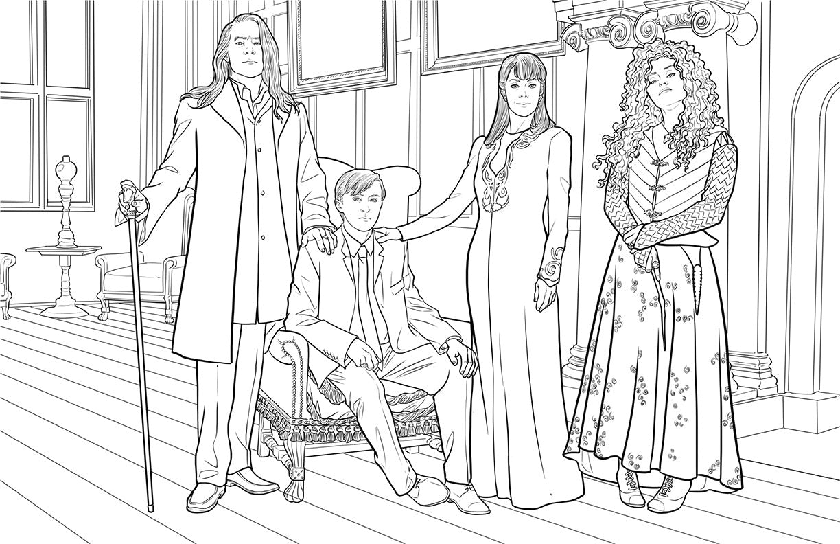 Harry Potter: Slytherin House Pride: The Official Coloring Book inside page 3
