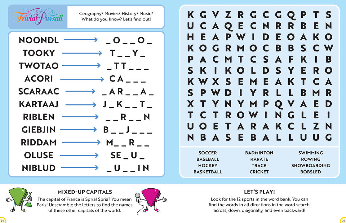 Hasbro Gaming Ultimate Activity Book inside page 4