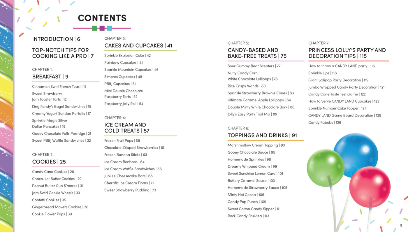 Candy Land: The Official Cookbook inside page 2