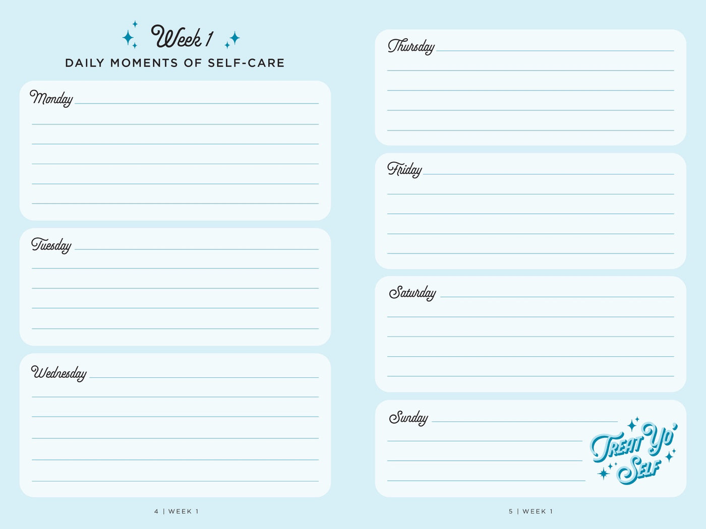 Parks and Recreation: The Treat Yo' Self Guided Journal inside page 1