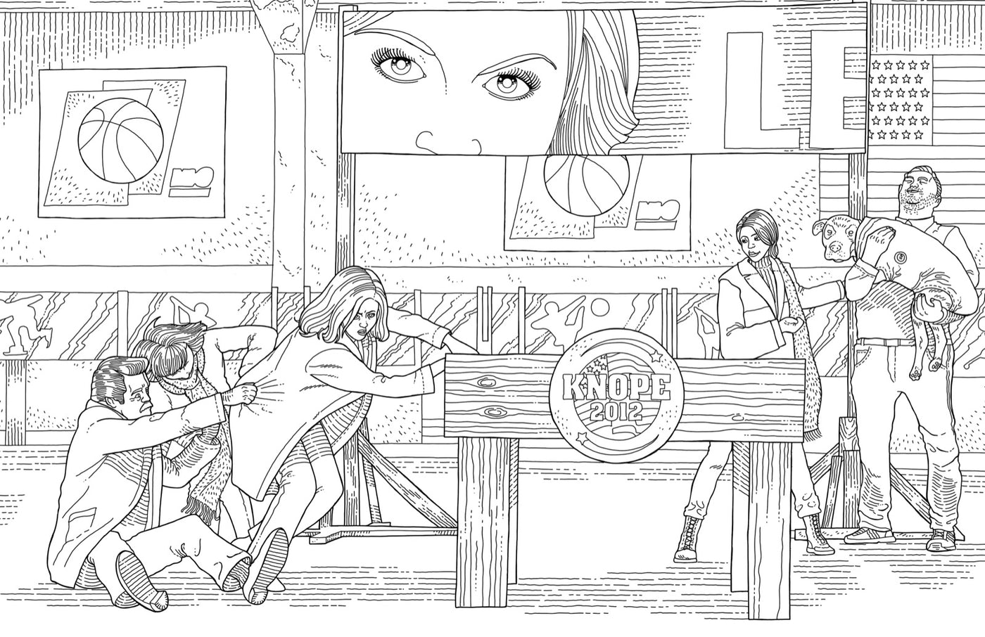 Parks and Recreation: The Official Coloring Book inside page 1