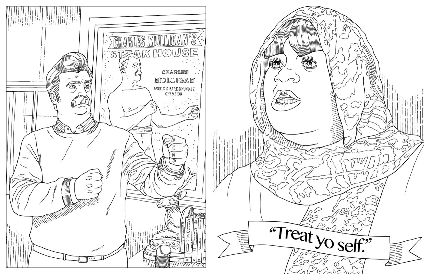 Parks and Recreation: The Official Coloring Book inside page 5