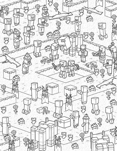 Official Minecraft Coloring Book: Create, Explore, Relax! inside page 1