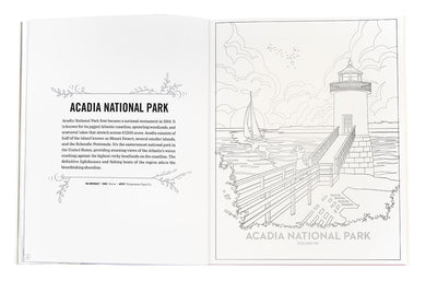 Art of the National Parks Coloring Book inside page 1