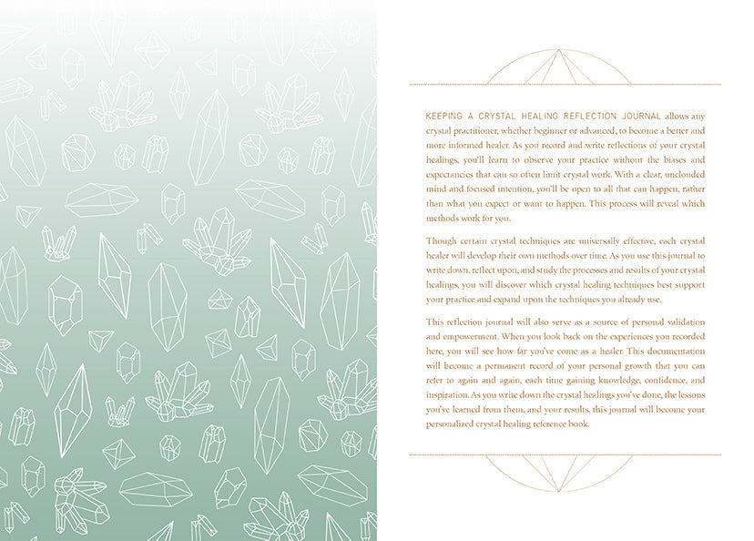 Crystal Healing Reflection Journal inside page 1