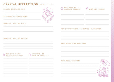 Crystal Healing Reflection Journal inside page 3
