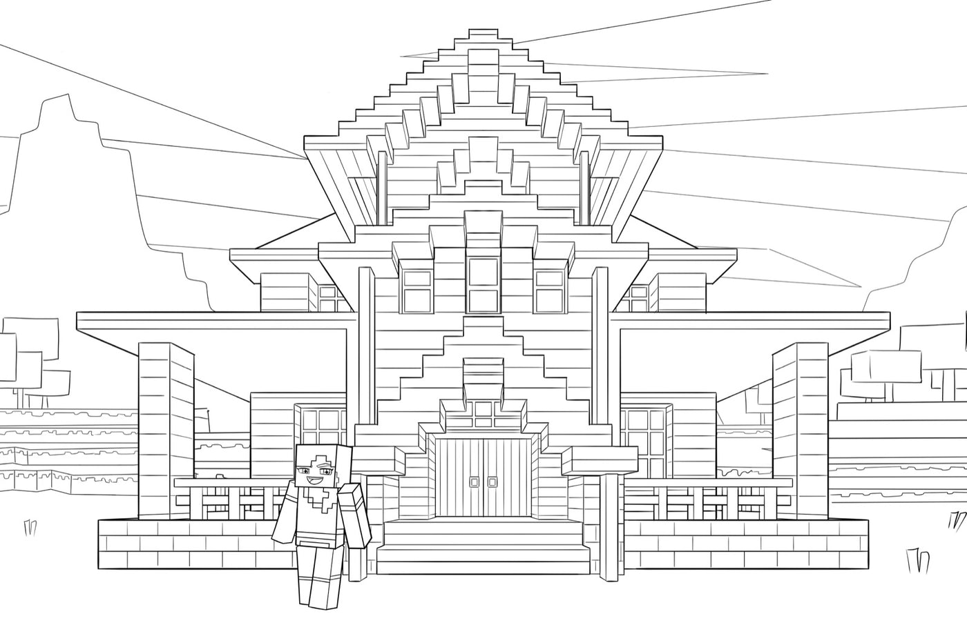 Official Minecraft Coloring Adventures Book: Create, Explore, Color! inside page 3