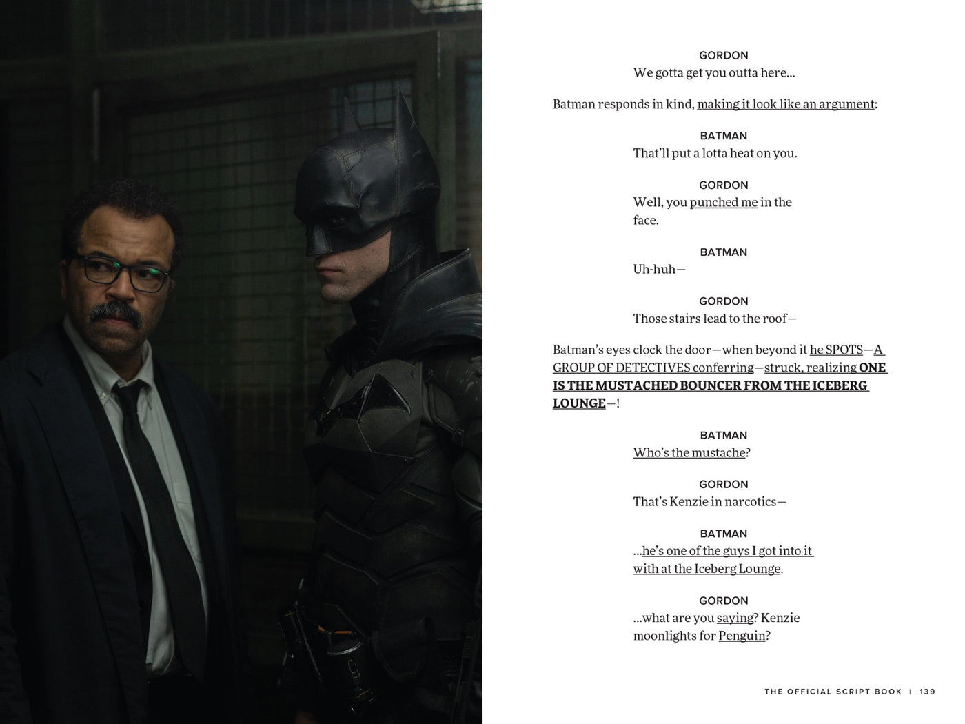 Batman: The Official Script Book inside page 2