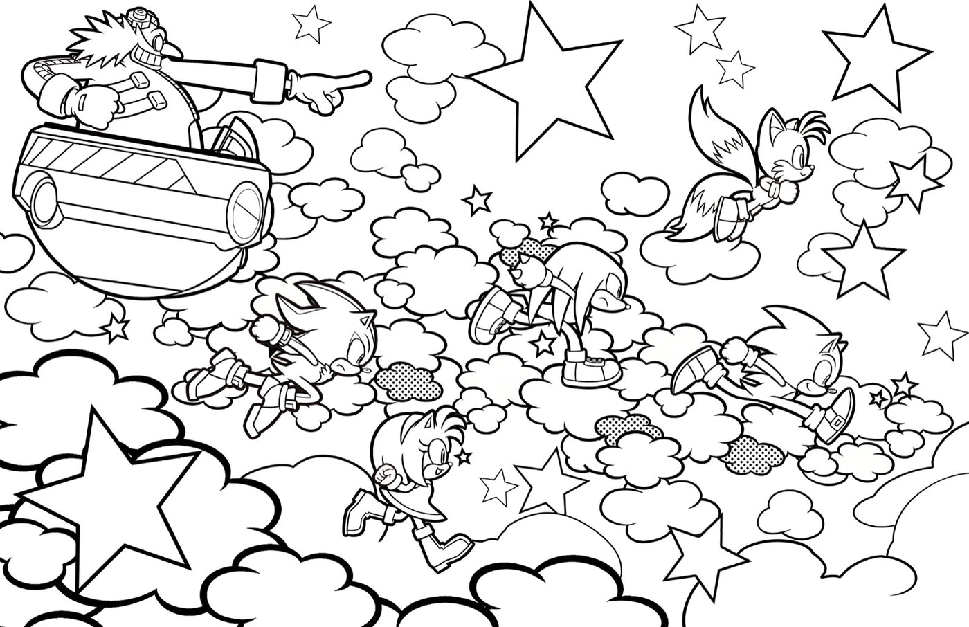 Sonic the Hedgehog: The Official Adult Coloring Book inside page 1