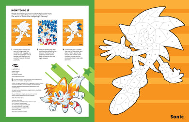 Sonic the Hedgehog: The Official Color by Sticker Book inside page 1
