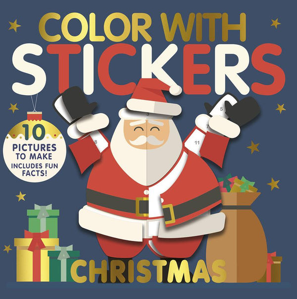 Color with Stickers: Christmas-Children’s interactive and activity books and kits-買書書 BuyBookBook