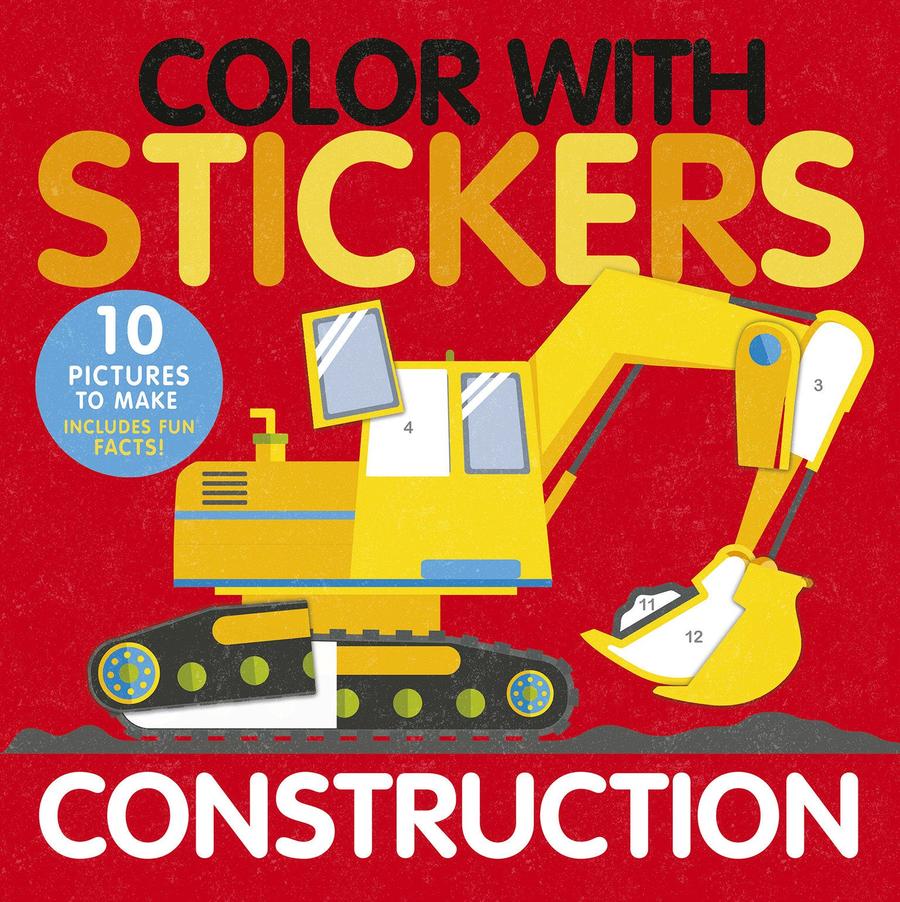 Color with Stickers: Construction-Children’s interactive and activity books and kits-買書書 BuyBookBook