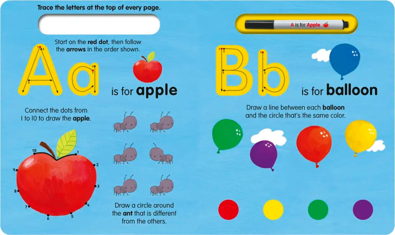 A is for Apple Wipe-Clean US - Board book