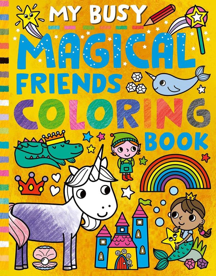 My Busy Magical Friends Coloring Book-Children’s interactive and activity books and kits-買書書 BuyBookBook