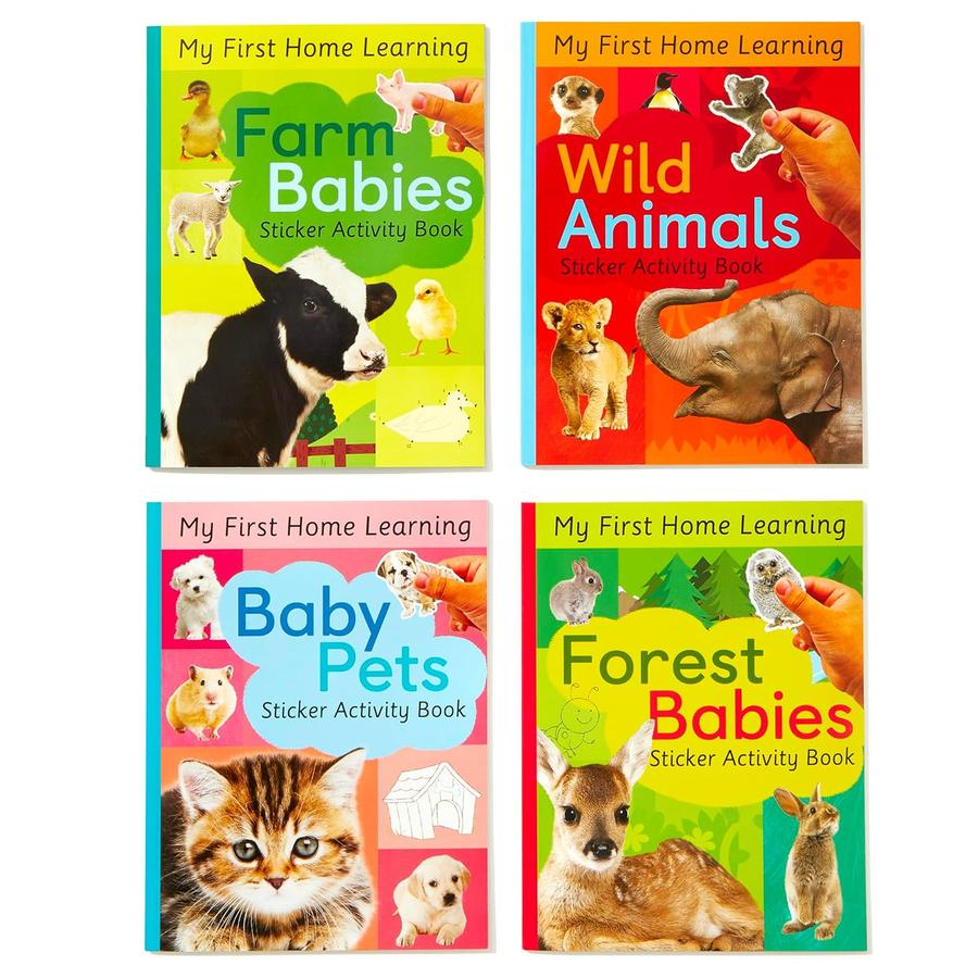 Baby Animals: 4 Activity Book Boxed Set with Stickers
