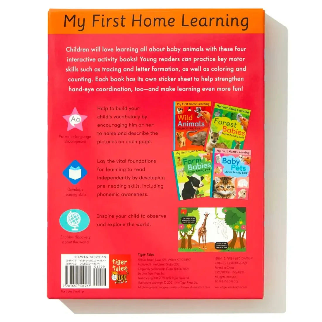 Baby Animals: 4 Activity Book Boxed Set with Stickers US - Multiple-component retail product, boxed