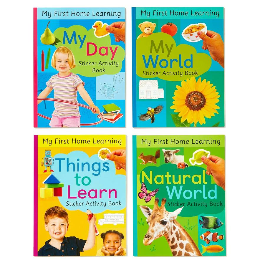 First Words and More: 4 Activity Book Boxed Set with Stickers