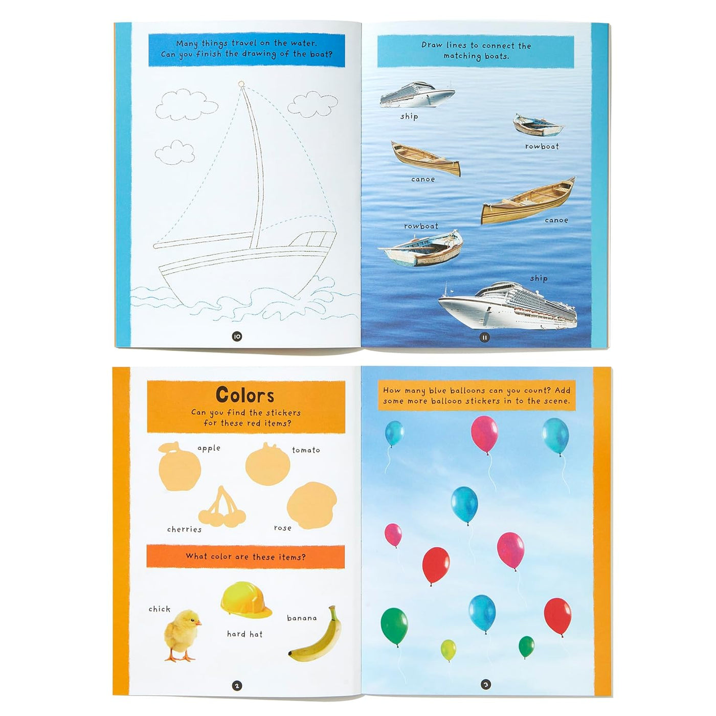 First Words and More: 4 Activity Book Boxed Set with Stickers