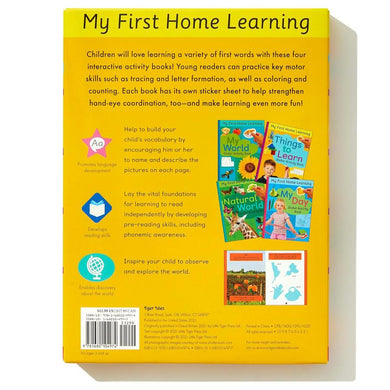 First Words and More: 4 Activity Book Boxed Set with Stickers