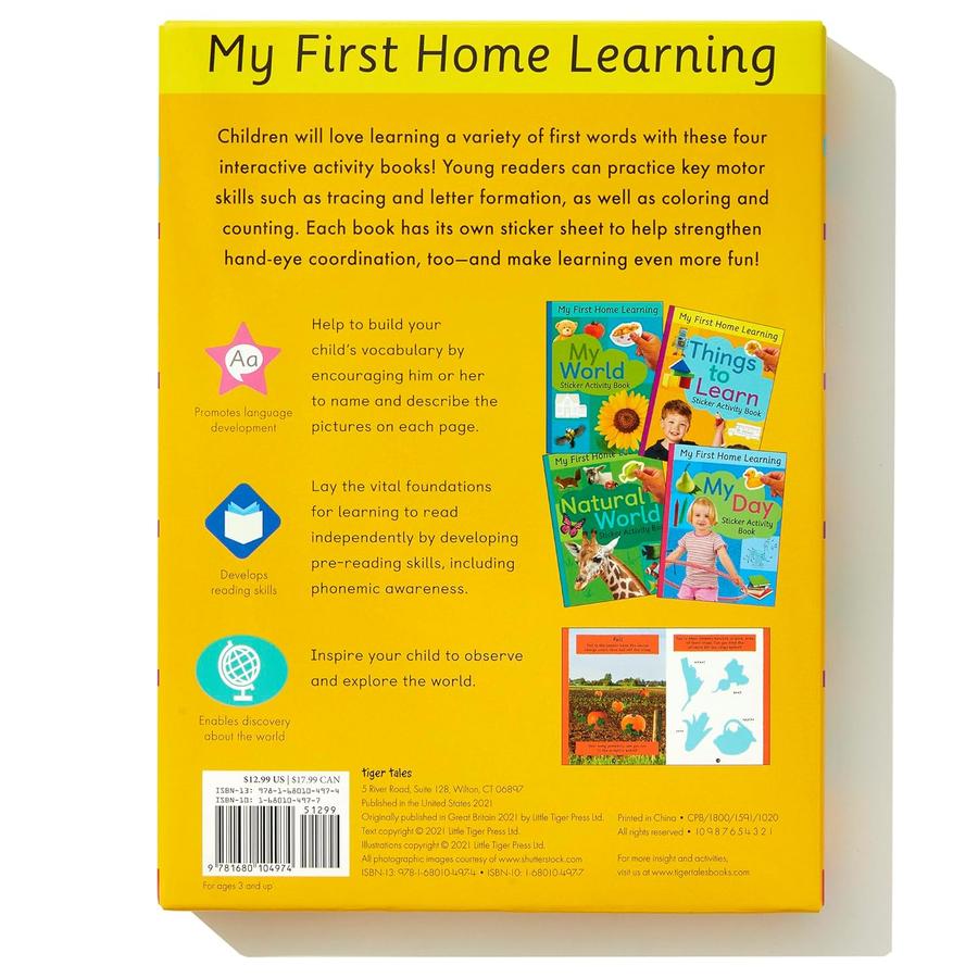 First Words and More: 4 Activity Book Boxed Set with Stickers
