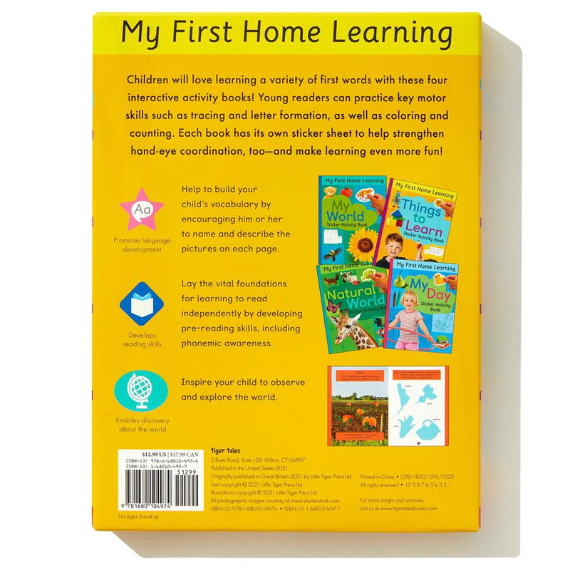 First Words and More: 4 Activity Book Boxed Set with Stickers US - Multiple-component retail product, boxed