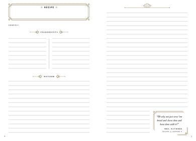 Official Downton Abbey Mrs. Patmore's Recipe Journal inside page 3