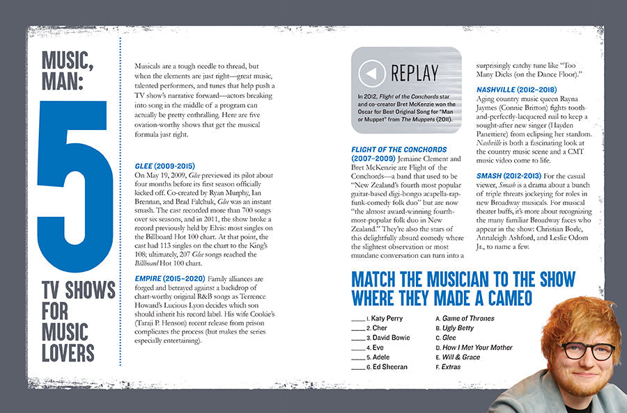 Mental Floss: The Curious Viewer Ultimate TV Trivia & Quiz Book inside page 2