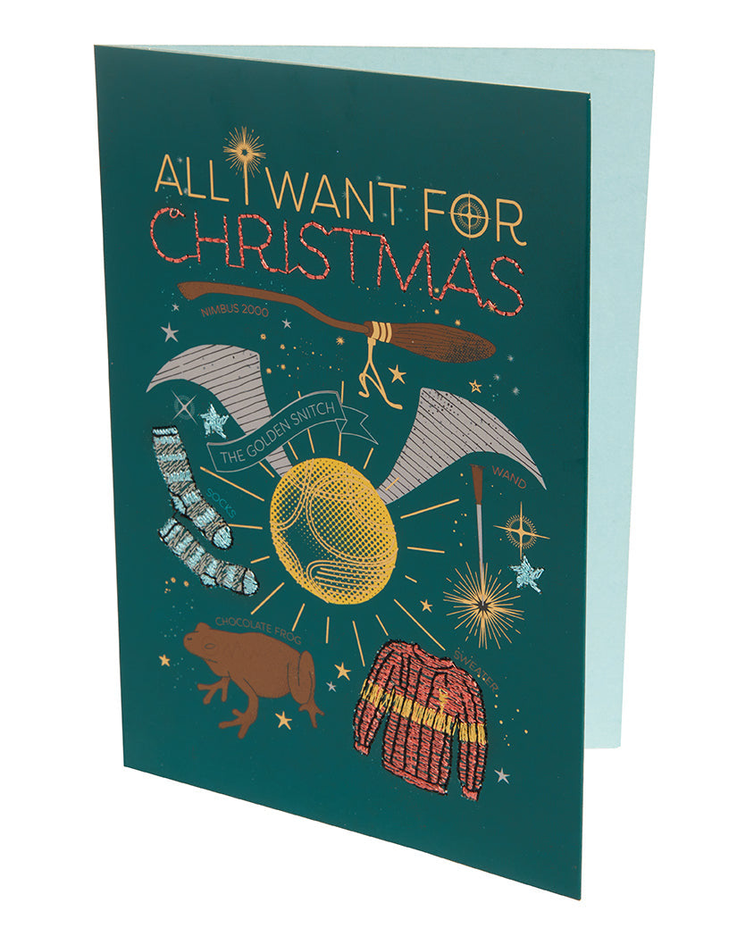 Harry Potter: All I Want For Christmas Embellished Card inside page 2
