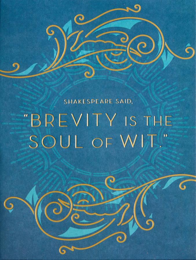 William Shakespeare Brevity Embellished Card-Fiction: general and literary-買書書 BuyBookBook