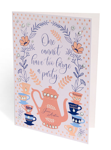 Jane Austen Tea Party Birthday Embellished Card inside page 2