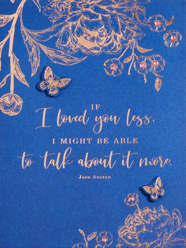 Jane Austen If I Loved You Less Embellished Card-Fiction: general and literary-買書書 BuyBookBook