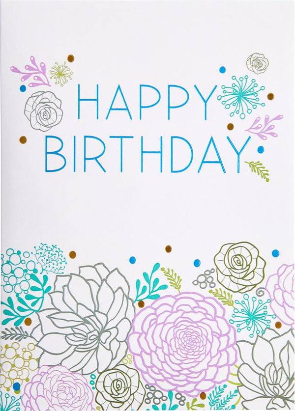 Succulent Signature Pop-Up Card [Birthday]-Fiction: general and literary-買書書 BuyBookBook