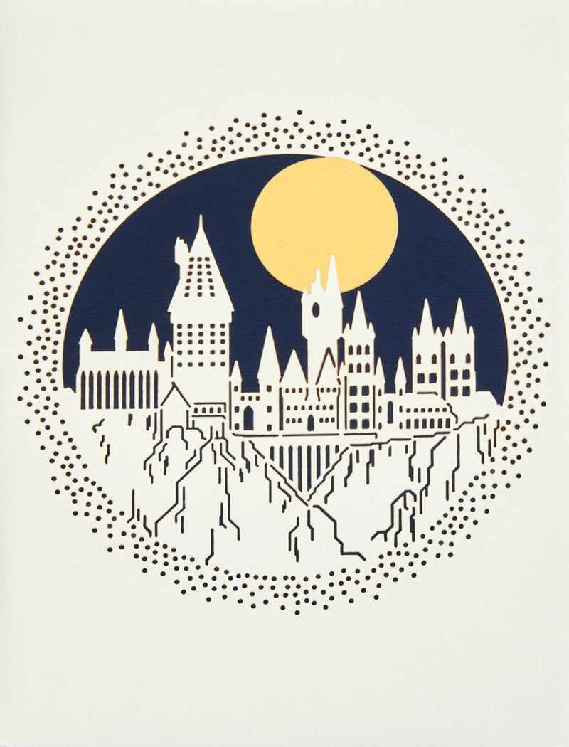 Harry Potter: Hogwarts Laser Die-Cut Card-Film/ television/ radio and performing arts-買書書 BuyBookBook