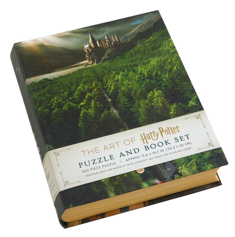 Art of Harry Potter Puzzle and Book Set [Book Box]-Hobbies/ quizzes/ games-買書書 BuyBookBook