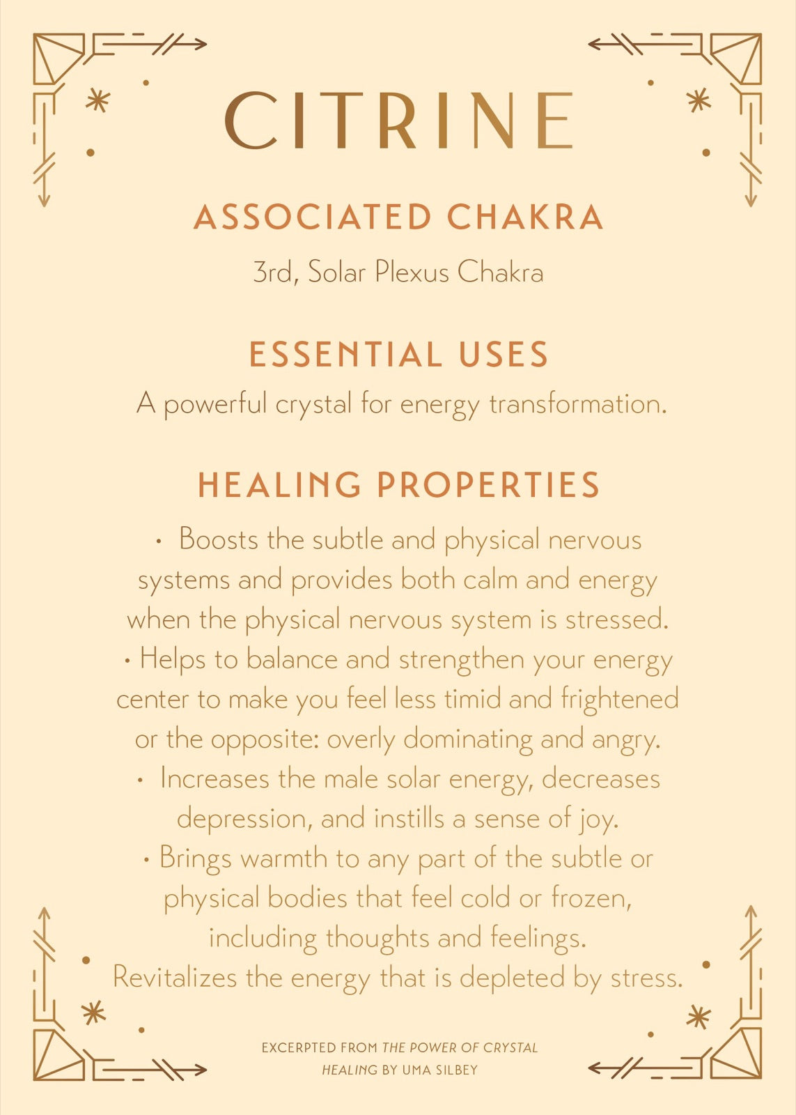 Citrine Crystal Healing Scented Glass Candle inside page 4