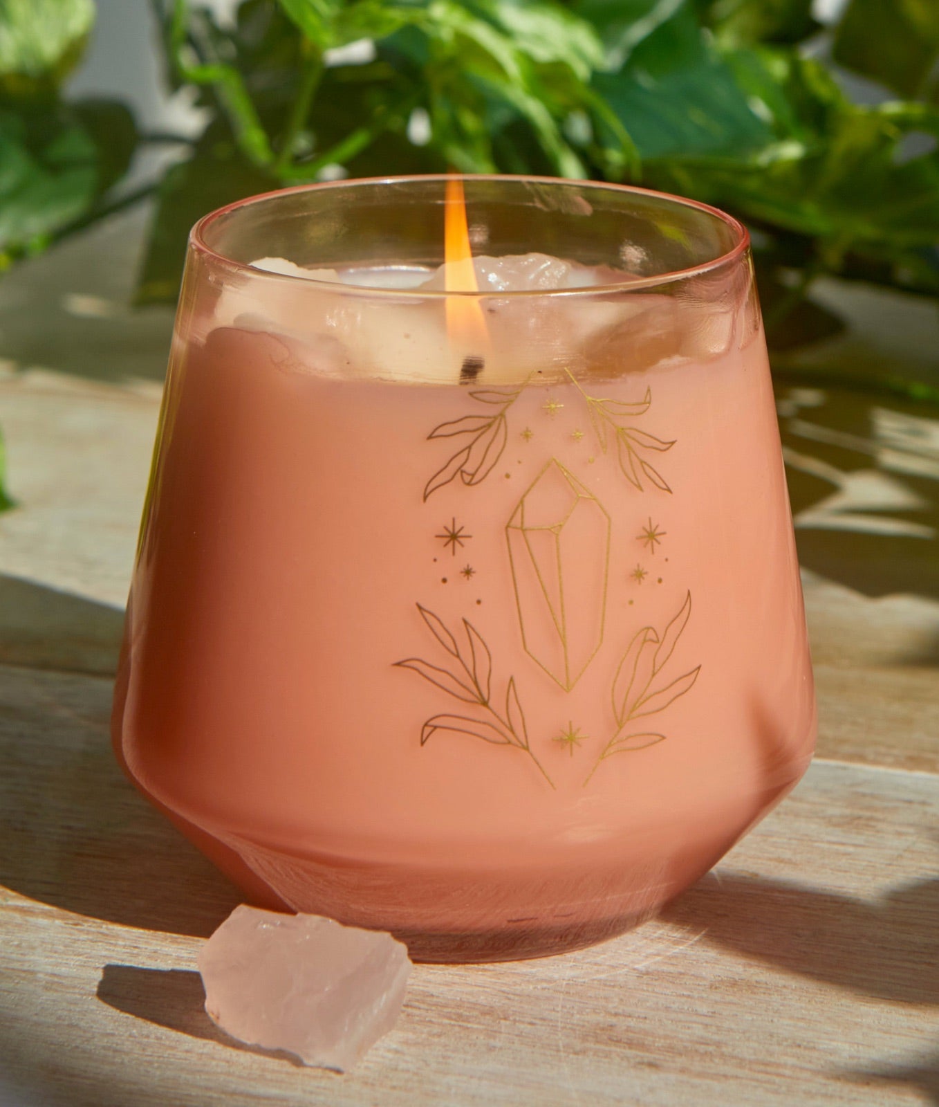 Rose Quartz Crystal Healing Scented Glass Candle inside page 5