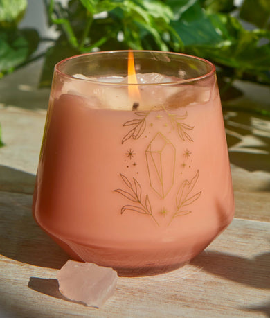 Rose Quartz Crystal Healing Scented Glass Candle inside page 5