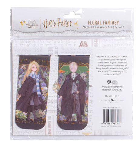 Harry Potter: Floral Fantasy Magnetic Bookmark Set (Set of 5) inside page 1