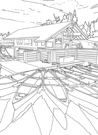 National Parks Postcard Coloring Book inside page 3