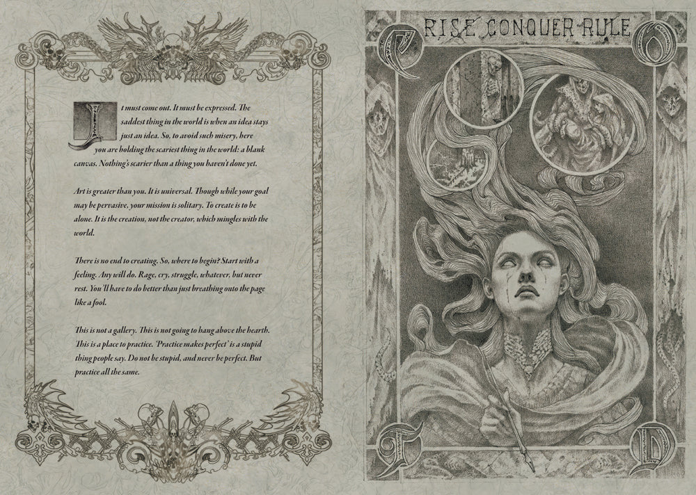 Court of the Dead Hardcover Blank Sketchbook inside page 2