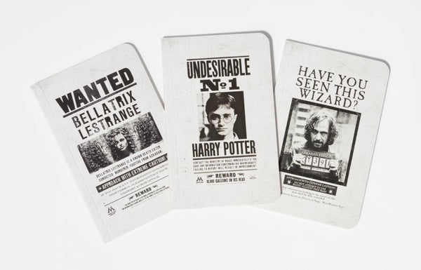 Harry Potter: Wanted Posters Pocket Notebook Collection (Set of 3)-Film/ television/ radio and performing arts-買書書 BuyBookBook