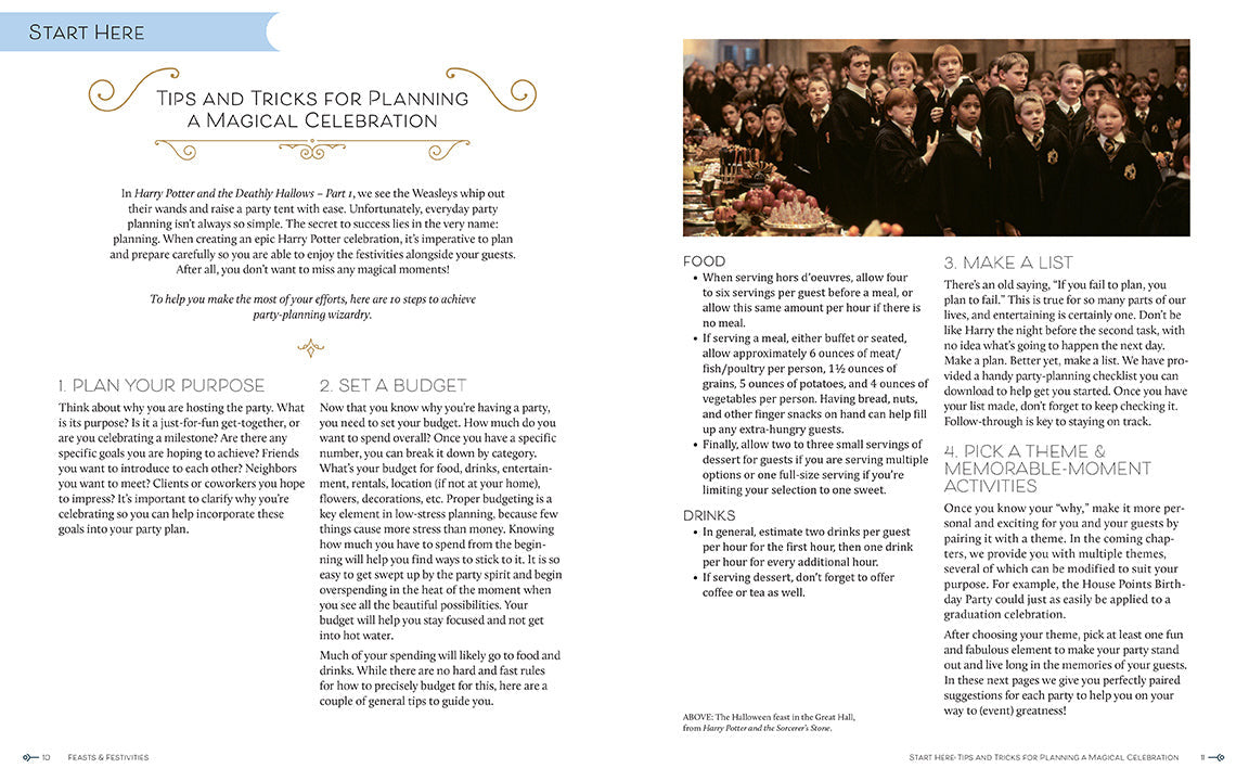 Harry Potter: Feasts & Festivities inside page 1