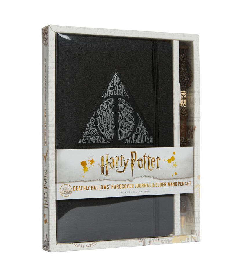 Harry Potter: Deathly Hallows Hardcover Journal and Elder Wand Pen Set-Film/ television/ radio and performing arts-買書書 BuyBookBook